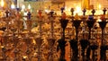 Various hookahs are sold on the display of an Arab souvenir store in Egypt