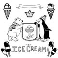 Various Ice cream set Royalty Free Stock Photo