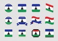 Various icons of the Lesotho flag are displayed, featuring different Royalty Free Stock Photo