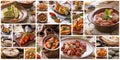 Various indian food buffet, collage Royalty Free Stock Photo