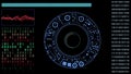 Various indicators on the computer display