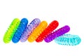 Various isolated spiral hair ties