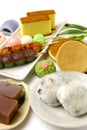 Various Japanese-style confectionery Royalty Free Stock Photo