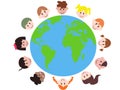 Various kids around the earth