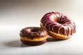 Various kinds of delicious donuts Royalty Free Stock Photo