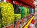 Various kinds of jelly beans in the store