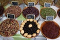 Various kinds of Olives at a French Market Royalty Free Stock Photo