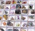 Various kinds of stones and minerals Royalty Free Stock Photo