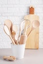 Various kitchen utensils. Recipe cookbook, cooking classes conce Royalty Free Stock Photo