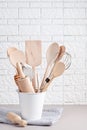 Various kitchen utensils. Recipe cookbook, cooking classes conce Royalty Free Stock Photo