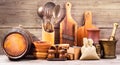 Various kitchen utensils