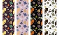 Various Leaves Type Seamless Pattern