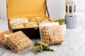 Various Lebaran Cookies Parcel or Hamper Kue kering Royalty Free Stock Photo