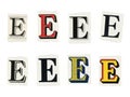 Various letter e designs isolated on white background Royalty Free Stock Photo
