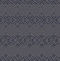 Various Linear Circles Scandinavian Seamless Pattern Vector Abstract Background