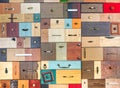 Various little colorful drawers.