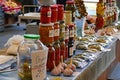 various local products at the bazaar