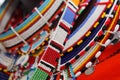 Maasai hand crafted jewelry and ethnic decoration Royalty Free Stock Photo