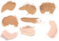 Various make up liquid powder strokes