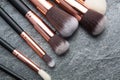 Various makeup brushes Royalty Free Stock Photo
