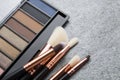 Various makeup products on dark background Royalty Free Stock Photo