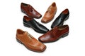 Various male shoes isolated on