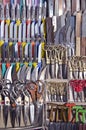 Various many scissors and knife in asia street market