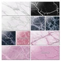 Various marble samples are displayed each labeled with its name Royalty Free Stock Photo