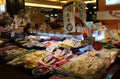 Various marinated stuffs are being sold in a shop in Kyoto station