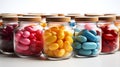Various medicines multi-color isolated