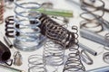 Various metal springs Royalty Free Stock Photo