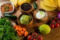 Various mexican food ingredients Royalty Free Stock Photo