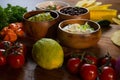 Various mexican food ingredients Royalty Free Stock Photo