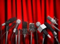 Various microphones Royalty Free Stock Photo