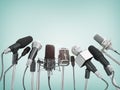 Various microphones Royalty Free Stock Photo