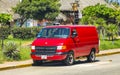 Various minibuses vans transporters vehicles cars in Puerto Escondido Mexico