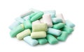 Various mint chewing gum pieces Royalty Free Stock Photo