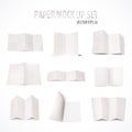 Various mock ups of white paper