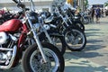 Various model of Harley Davidson easy rider motorcycle parking in the open area Royalty Free Stock Photo