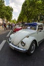 Various modifications Volkswagen Beetle standing in a row. Royalty Free Stock Photo