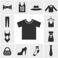 Various Monochrome Clothing Themed Graphics