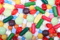 Various multicolor pills and capsules Royalty Free Stock Photo