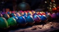 Multicolored Easter eggs ai generated