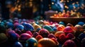 Multicolored Easter eggs ai generated