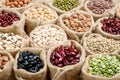 Various multicolour dry legumes for background