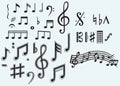 Various musical notes
