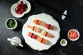 Various Nigiri Sushi Set Royalty Free Stock Photo