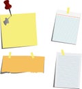 Various note papers