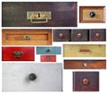 Various old drawers