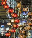 Various old lamps on the Grand Bazaar in Istanbul Royalty Free Stock Photo